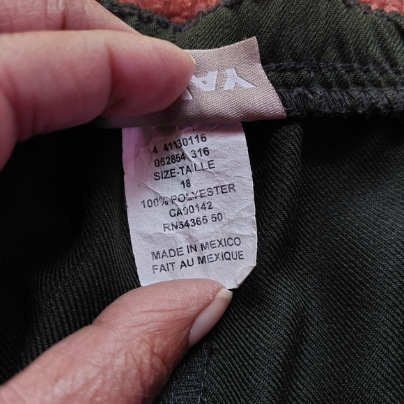 Tan Jay Forest Green Elastic Waist Dress Pants. Size 18 - Picture 3 of 9